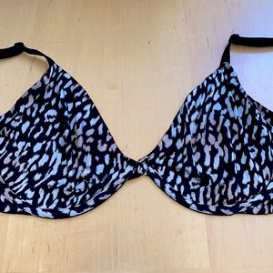 Victorias Secret Unlined Satin Smooth Animal Print  Bra